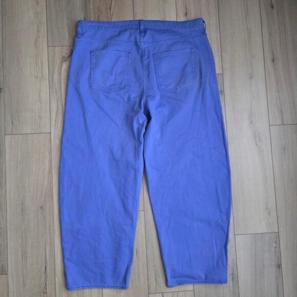 GAP High Rise Barrel Dazzling Blue Jeans Women Plus Sz 35 R - Picture 8 of 15